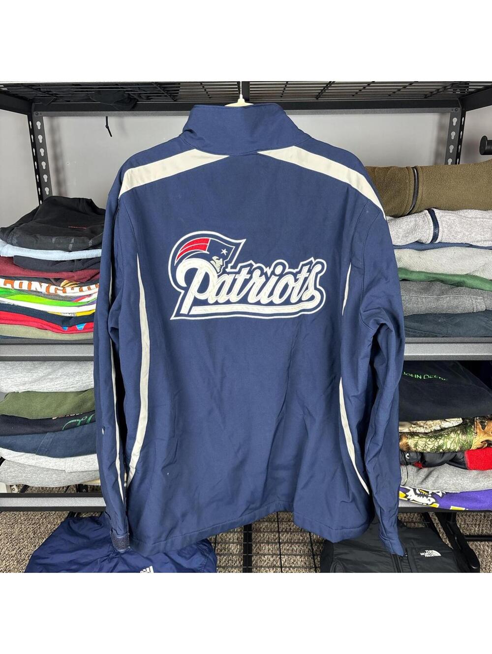 Vintage Y2K New England Patriots Full Zip Jacket Mens XL Blue NFL